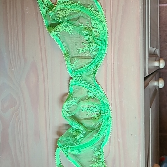 For Love & Lemons lime lace bra 34c - Picture 2 of 4